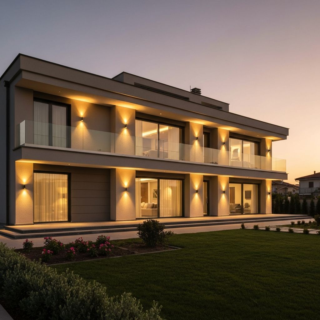 Вечерний вид экстерьера